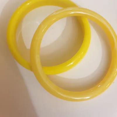 Bracelets x2 d 6.5  jaune